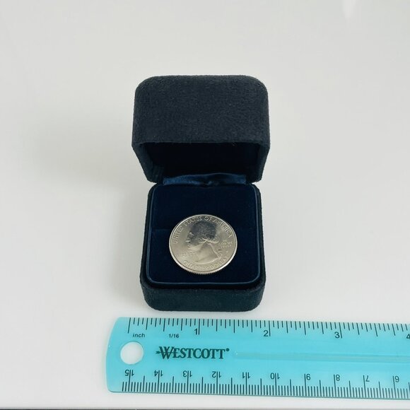 Vintage Tiffany Small Black Royal Blue Suede Leather Empty Ring Box Blue Box - Picture 9 of 9